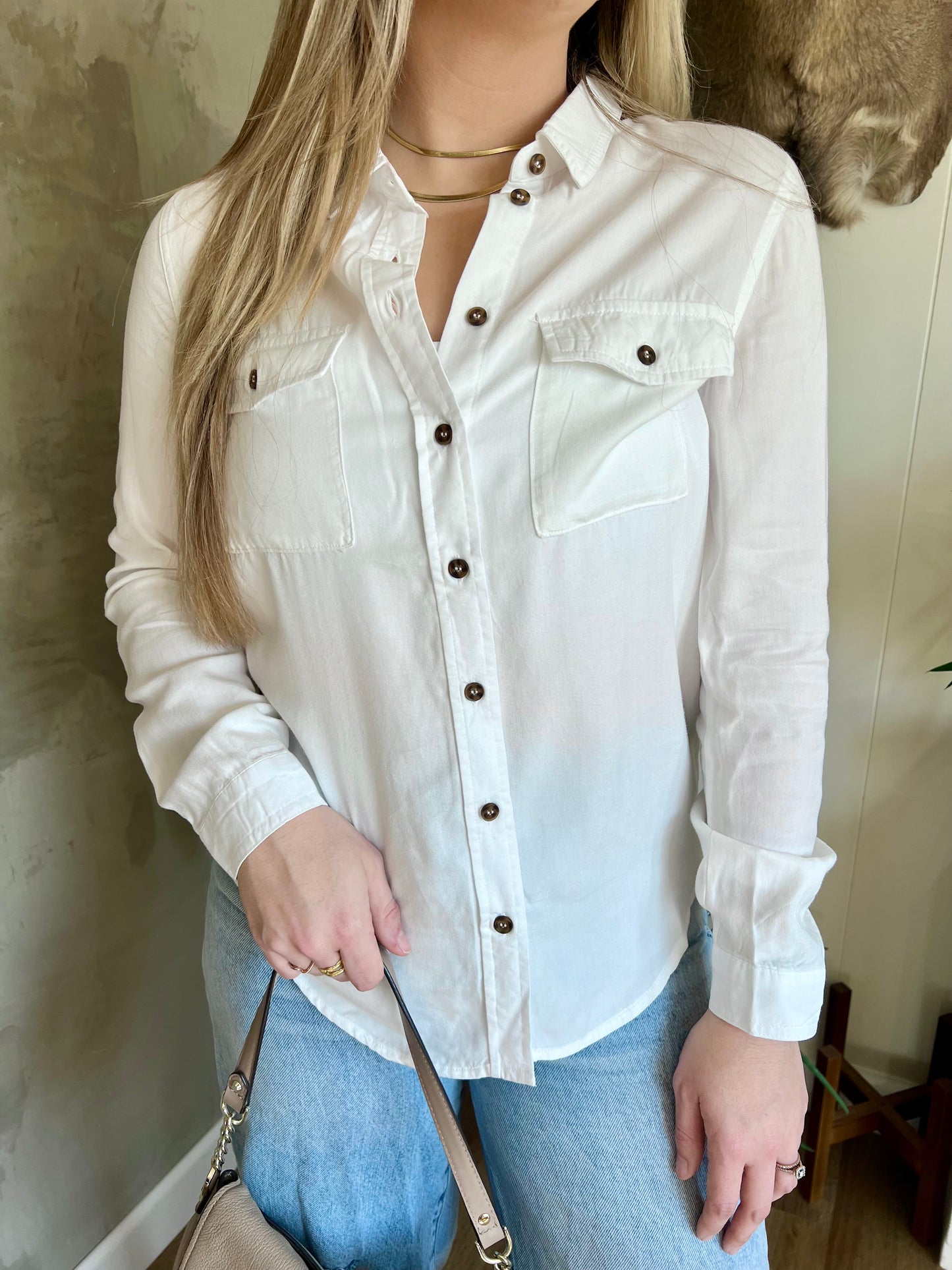 Classy White Button Up