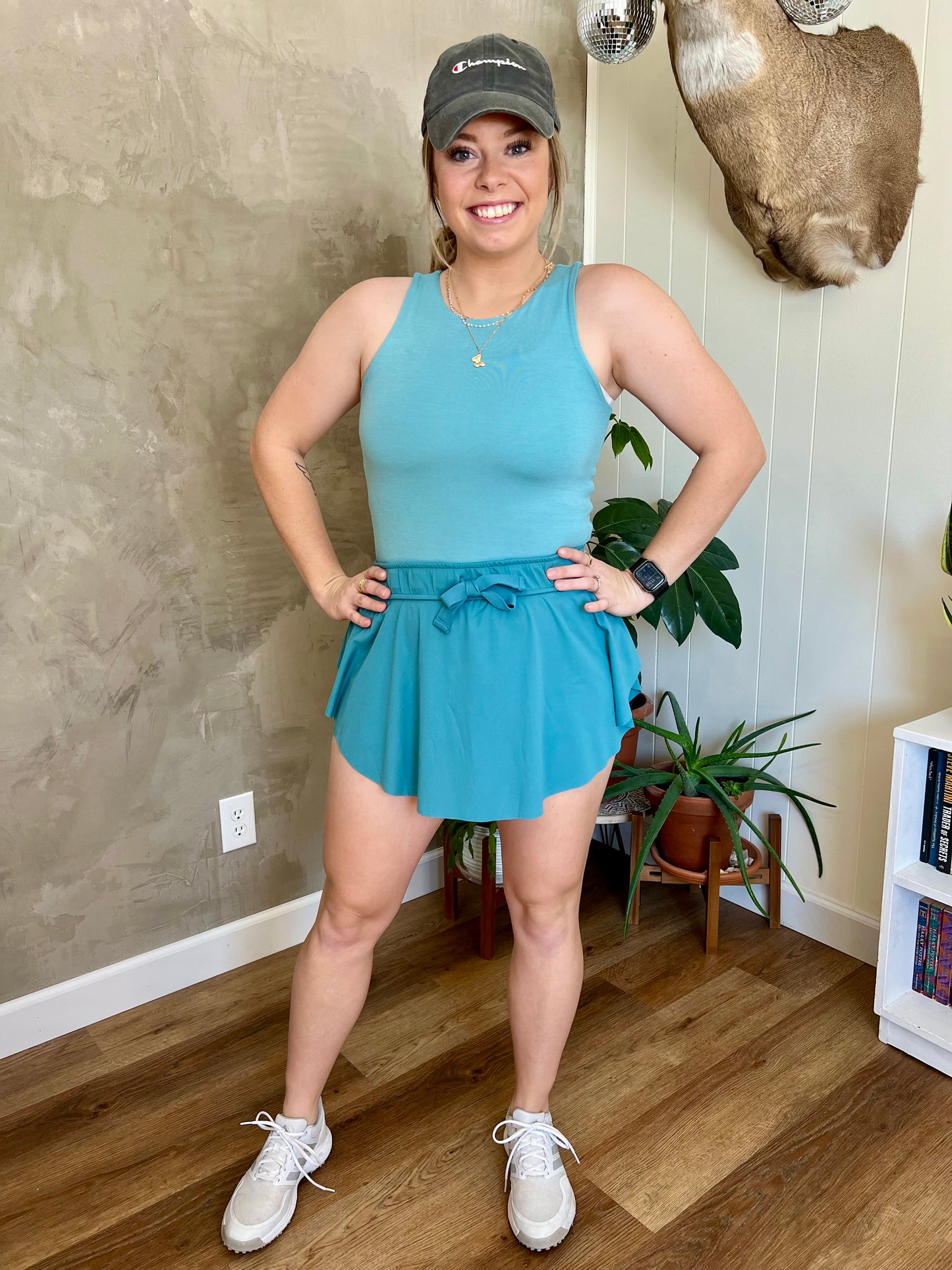 Dusty Teal Tennis Skort