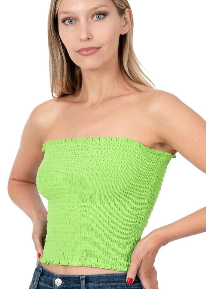 Lime Green Smocked Top