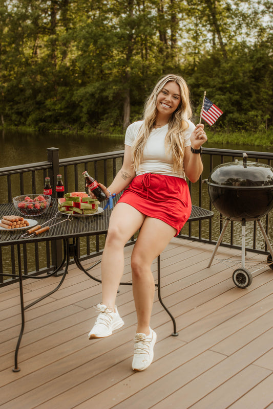 Freedom Red Skort