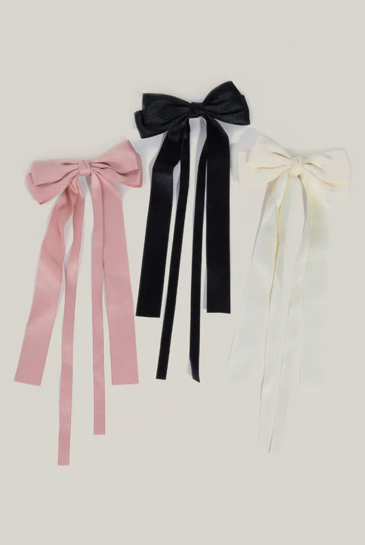 Long Tail Bow Hair Clip